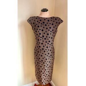 Valentino Boutique Polka Dot Midi Dress-Size 10-Vintage